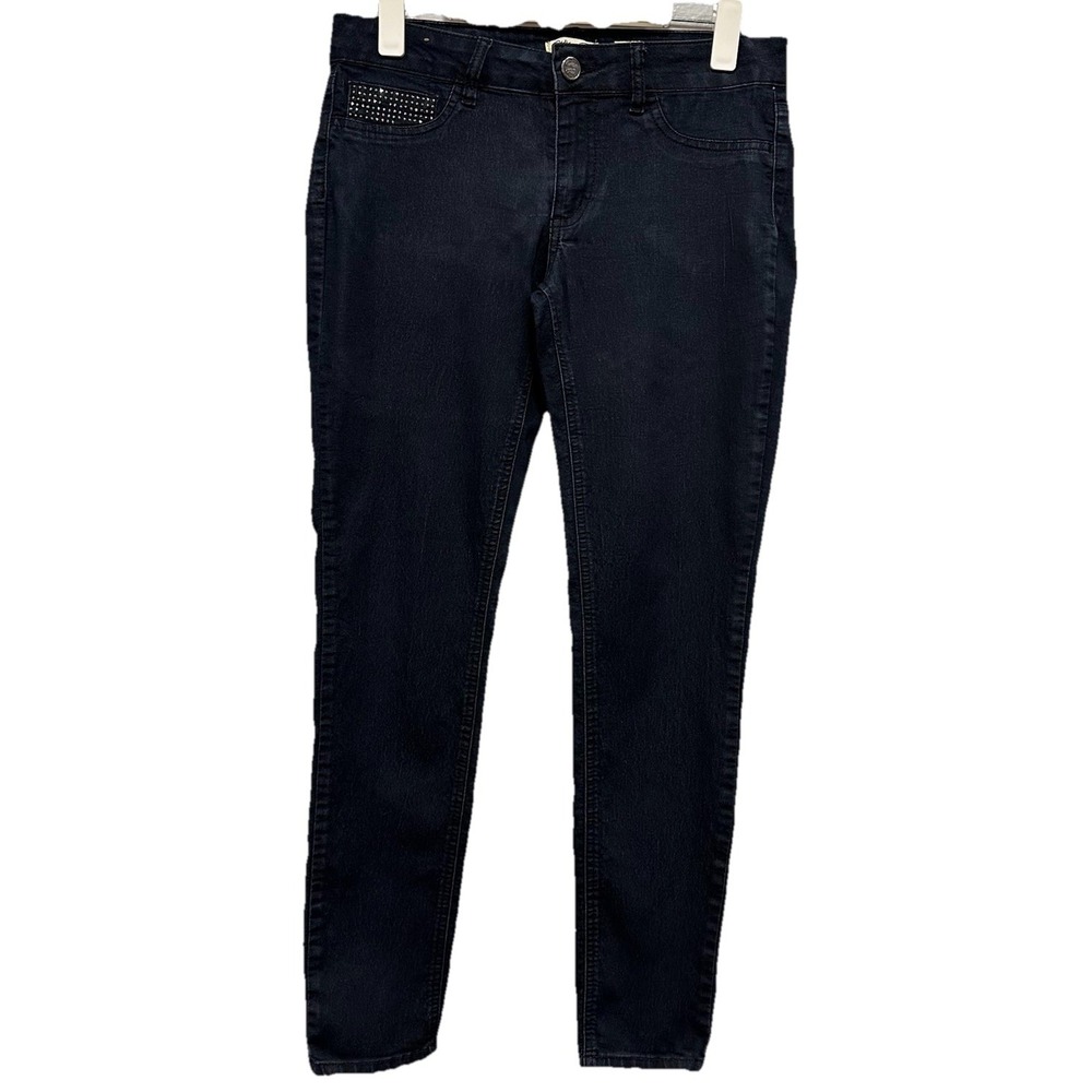 Love Indigo Skinny Jeans Womens Size 11 Dark Blue Stretch Bling 2 Back Pockets